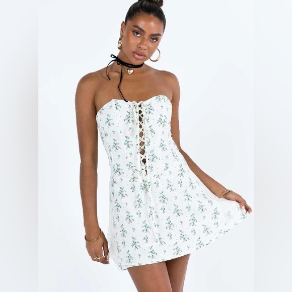 Princess Polly PEROLI CORSET MINI DRESS FLORAL Size 8 - Picture 1 of 7